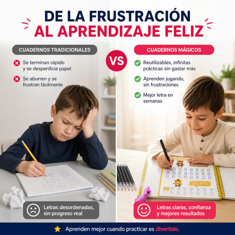 Set Cuaderno Magic Caligrafia Montessori
