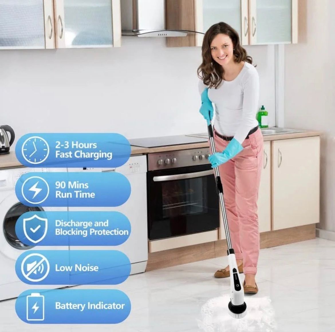 Cepillo Eléctrico Recargable Para Limpie