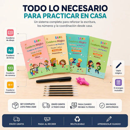 Set Cuaderno Magic Caligrafia Montessori