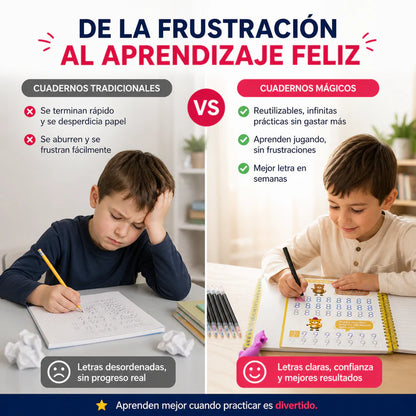 Set Cuaderno Magic Caligrafia Montessori